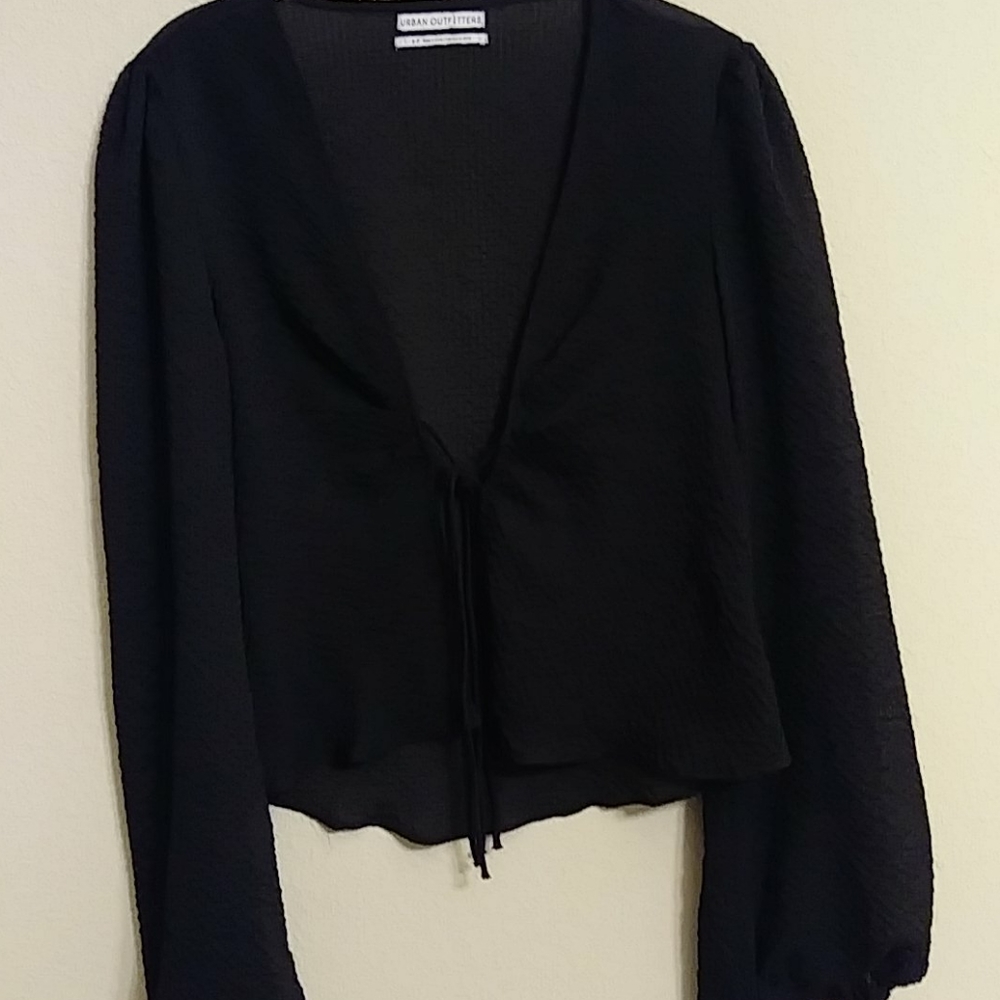 Urban Outfitters Women's Small Black Long Blouse.